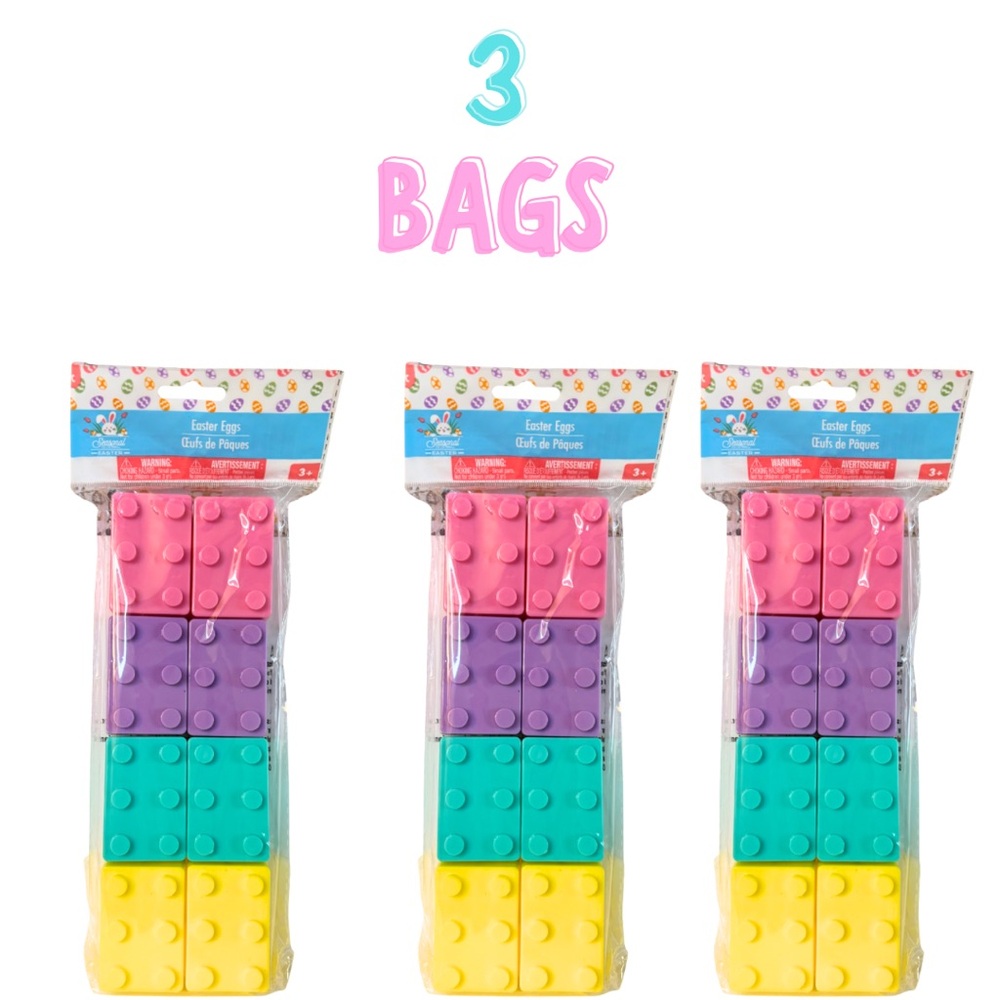 3 Bags of  Pastel Brick Easter Eggs